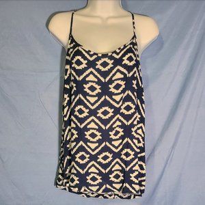 Navy and white strappy top